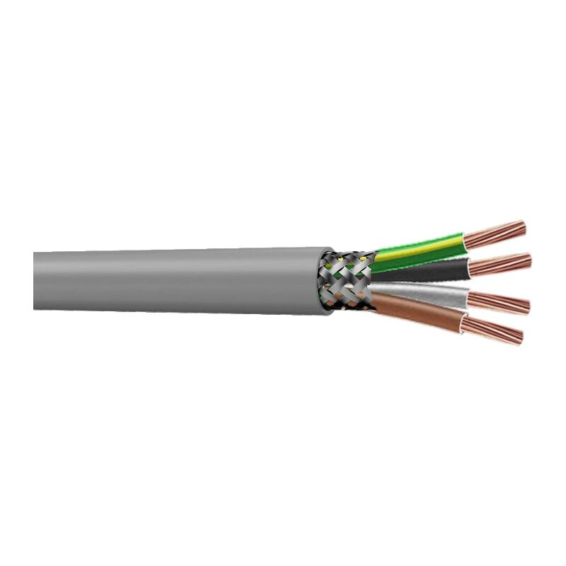 Cable blindés 1000V LIYCY 4G1.5 mm² à la coupe (minimum 10m)
