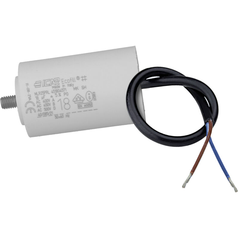 TECNID MG8700 Condensateur Permanent 70µF 450V Moteurs - Écrou M8 Boîtier Cylindrique