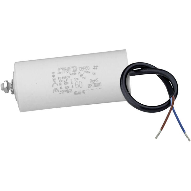 Condensateur permanent pour moteur triphasé 50μF 450V sorties câble — free download