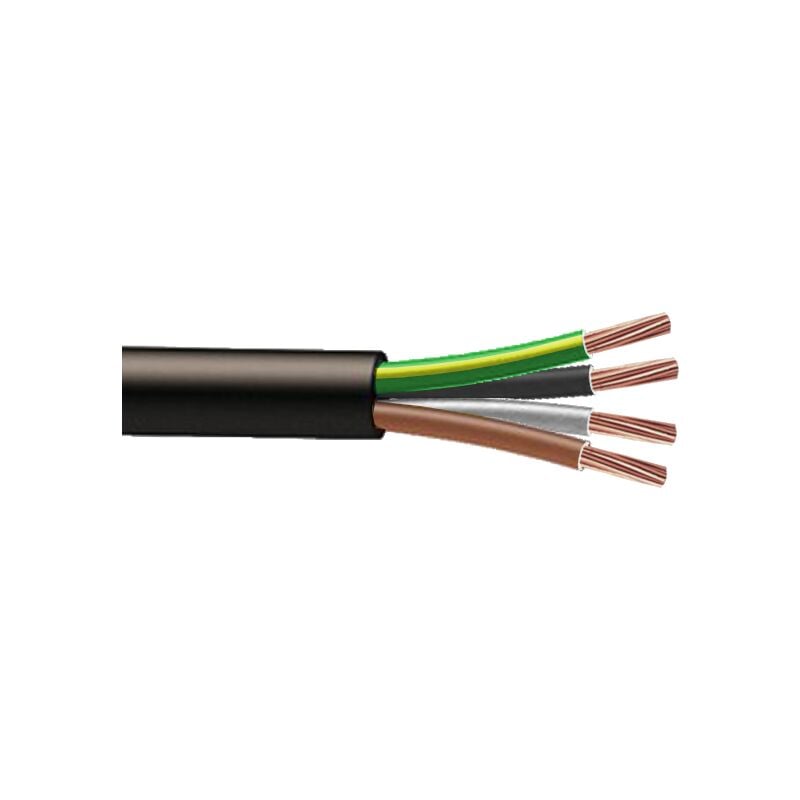 Cable souple noir 16 mm2 x 25m