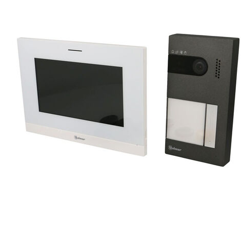 Kit vidéo couleur 1 appel Light 7 – Caméra grand angle 120° – Système vidéo 2 fils G2P – Platine anti-vandale SOUL en saillie – Golmar - ART7LITE
