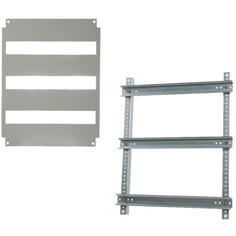 Châssis avec plastron 54 modules pour coffret polyester 400x500 Solera Polibox (1/3)