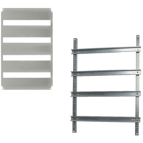 Châssis avec plastron 116 modules pour coffret polyester 600x800 Solera Polibox (1/2)