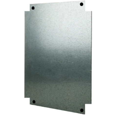 Plaque de fond métal tôle pleine pour coffret polyester Solera Polibox PX608030 (1/2)