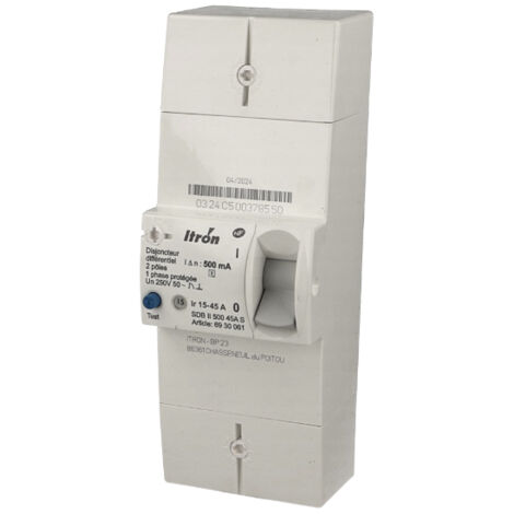 Disjoncteur EDF monophasé sélectif 15/45A Itron Actaris