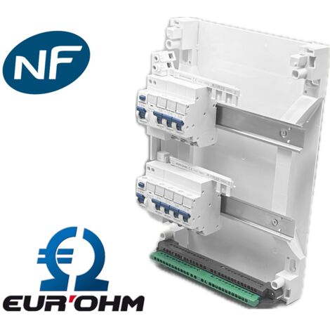 Tableau précâblé 8 disj + 2 ID Eur'Ohm RX Protect automatique