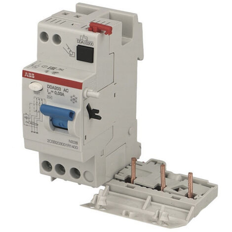 Bloc différentiel ABB DDA203 3P 40A 30mA type AC 2 modules B427926 (1/2)