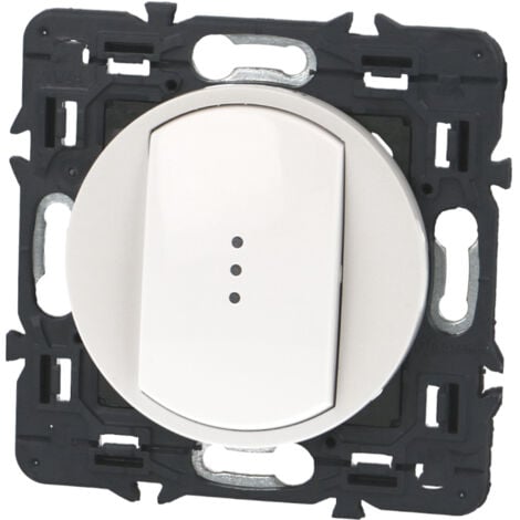 Interrupteur va-et-vient lumineux blanc Legrand Céliane™
