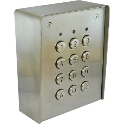 Clavier codé saillie – Alliage Zamac – Montage en saillie – Touches rétro éclairées pour faible luminosité – Compatible systèmes contrôle d'accès (1/2)
