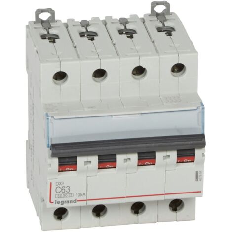 Disjoncteurs DX3 6000 - Tétrapolaires - 400V - Vis/Vis - Legrand - 63A - 407904