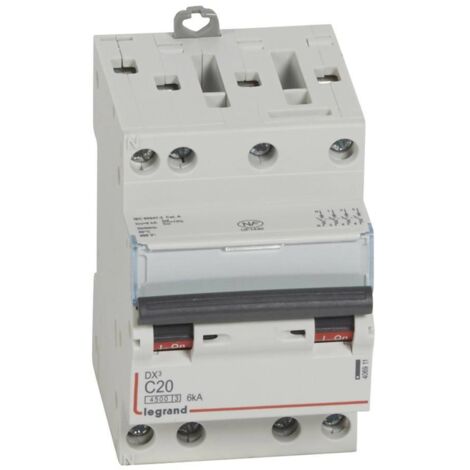 LEGRAND DNX3 DISJONCTEUR TÉTRAPOLAIRE 20A COURBE C 6KA 400V - 406911