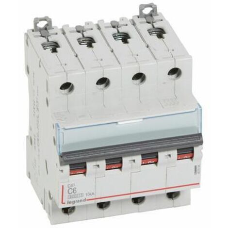 disjoncteur 6a 10ka courbe c tétrapolaire legrand dx3 vis / vis