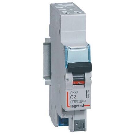 Legrand – Disjoncteur unipolaire 2A 230V – Courbe C – 4,5 kA – Auto/auto – 1 module – Pour circuits électriques résidentiels (1/10)