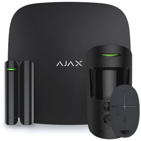 Kit d'alarme AJAX HUB2 (GSM + Ethernet) noire, avec fonction levée de doute