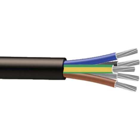 Bis-Electric – Câble électrique 5G 50mm² à la coupe minimum 10m – Conducteurs en aluminium – Isolation PVC – Tension 600/1000V – Souplesse classe 2 - 5G50mm