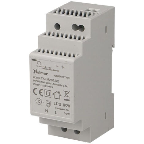 alimentation modulaire - 12 vcc - 2a - 2 modules - bitron talm2012/2