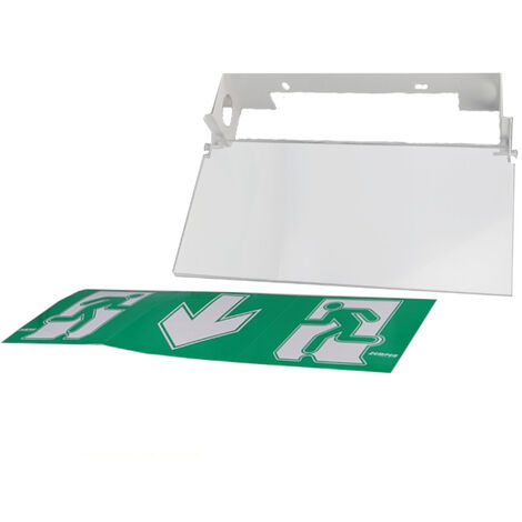 Porte étiquette non sérigraphié saillie mural / plafond pour BAES Zemper (1/2)
