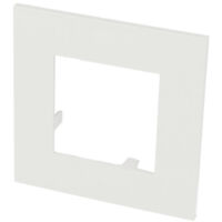Plaque de finition blanche simple 45x45 – Enjoliveur carré 1 poste pour montage mural – Compatible avec appareillage Quadro – Efapel