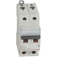 disjoncteur 10a 10ka phase neutre courbe d legrand dx3 vis / vis