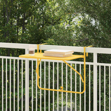 Balkon-Hängetisch Klappbar Senfgelb 60x40 cm Stahl vidaXL710750 (1/5)
