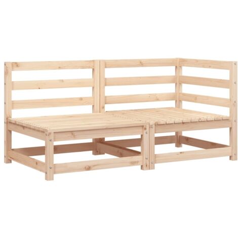 Gartensofa 2-Sitzer Massivholz Kiefer vidaXL