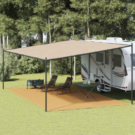 vidaXL Zeltteppich Sandfarbe 400x800 cm HDPE (1/5)