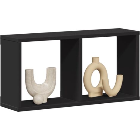 Wandschrank 60x16x30 cm Schwarz Holzwerkstoff vidaXL (1/5)