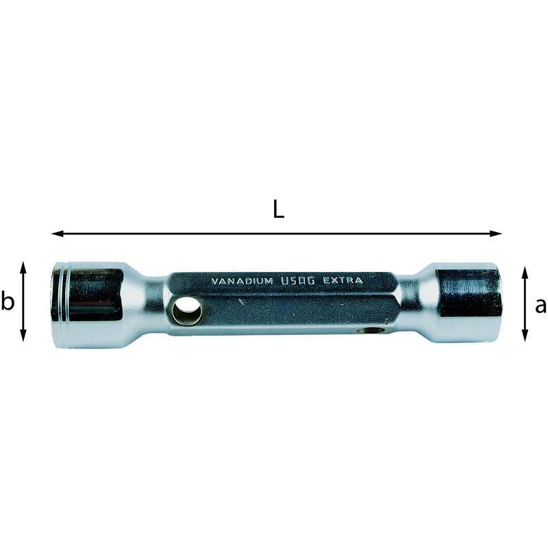 Chiavi a tubo doppie esagonali 8x9mm HOLEX