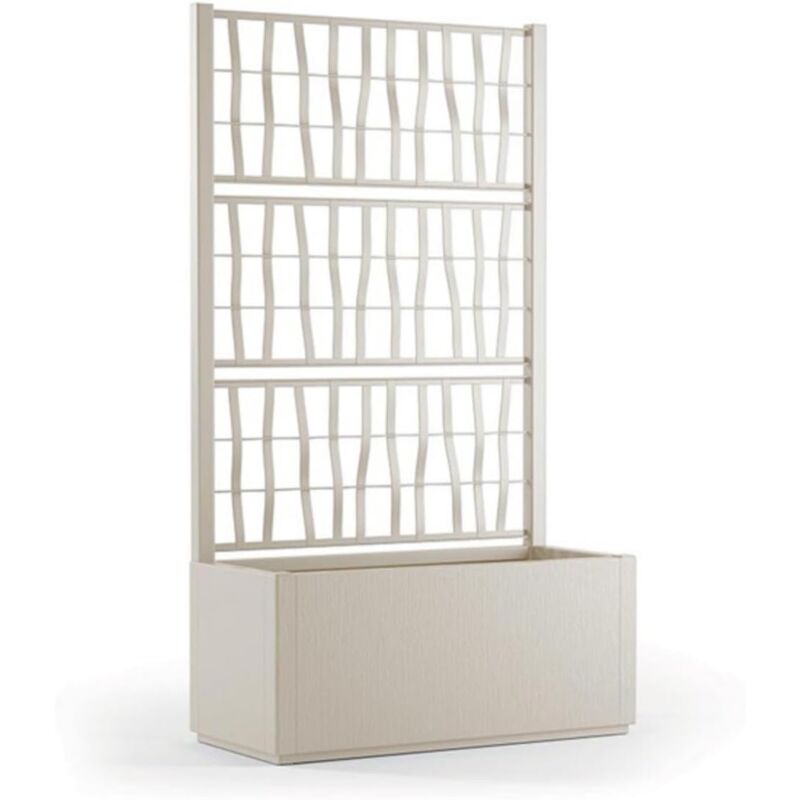 Senda Confezione da 6 sottovasi rotondi, in plastica, per interni ed esterni, giardino, piante, fiori e verdure (bianco, 20 cm