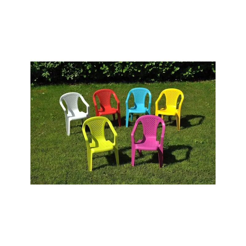 SEDIA IN PLASTICA GIARDINO CON BRACCIOLI - COLORE VERDE - modello ALESSANDRA