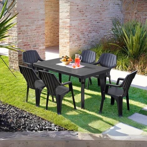 Tavolo da giardino allungabile in plastica BERG 160-220x90x74 cm
