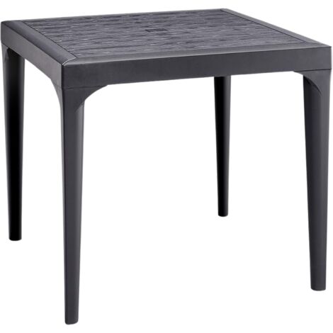 Tavolo da giardino in plastica quadrato Malmo effetto legno (1/2)