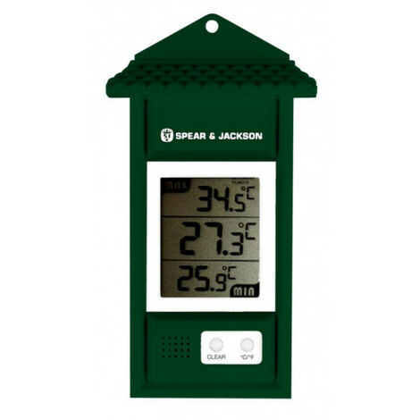 Mini SPEAR & JACKSON thermometer - maxi digital green - 15cm