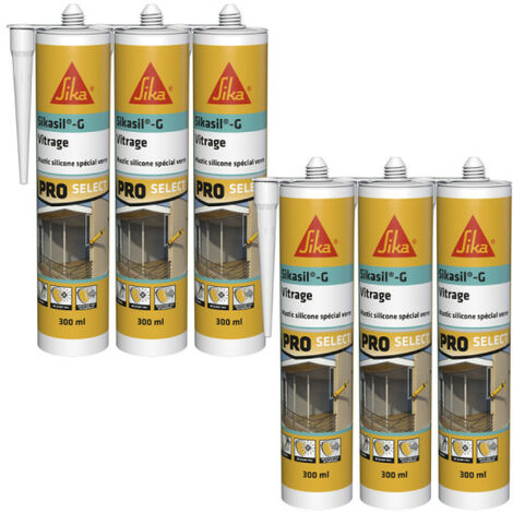 Sikasil G Transparent, Mastic Silicone Spécial joints de vitrage