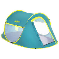 Pack Camping - Automatic tent BESTWAY 2 places - 235 x 145 x 100 cm - Camping Ground Cover FUN&amp;GO Green - 3 x 3 m