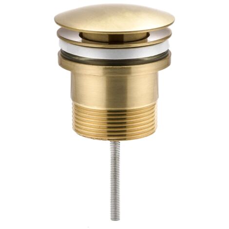 Unslotted Free Flow Basin Waste Brushed Brass