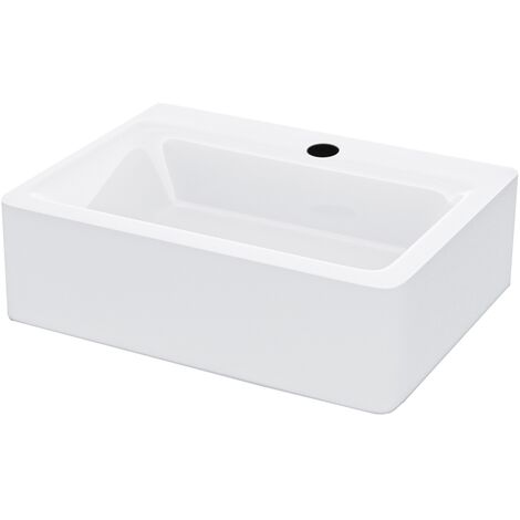 Leven 420 x 320mm Cloakroom Rectangle Counter Top Basin rounded Edges