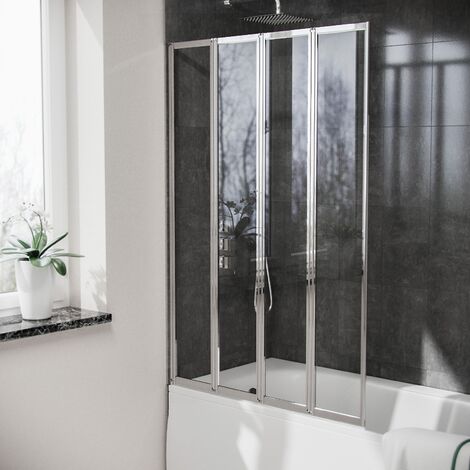 Parga 4 Folding Glass Panel Door Bath Shower Screen (1/5)