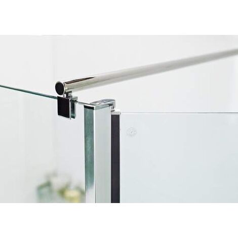 Support Bar for Wet Room Glass Panels - Round