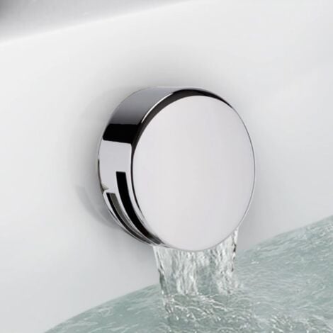 Round Bath & Sprung Waste With Minimalist Overflow Chrome Finish