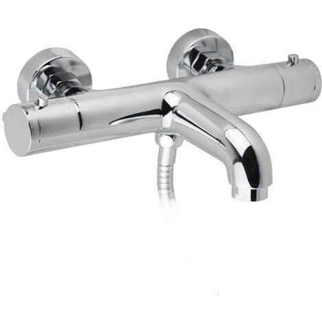Wall Mounted Thermostatic Shower Mixer Tap Chrome