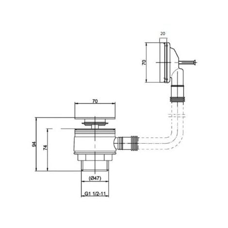 Square Sprung Bath Waste & Overflow