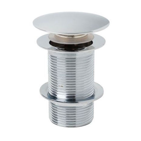 Push Button Unslotted Basin Waste Sprung Chrome (1/2)