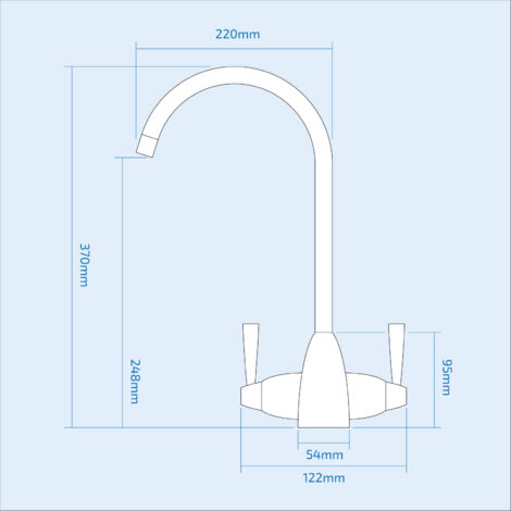 Modern Brushed Nickel Kitchen Sink Basin Twin Lever Mono Mixer Tap With 360 Swivel Spout