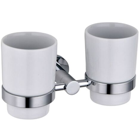 DOUBLE GLASS TUMBLER / TOOTHBRUSH HOLDER