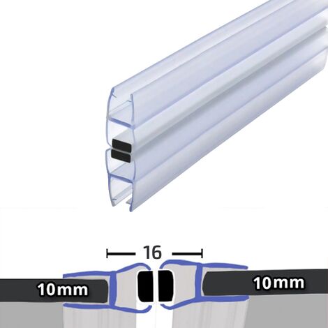 Clear 180° Magnetic Shower Enclosure Seal 10mm x 2000mm (1/3)