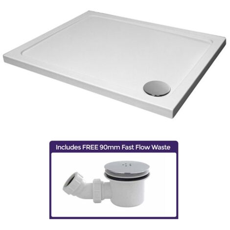 1000 x 760 Shower Tray Low Profile Rectangle for Shower Enclosure (1/4)