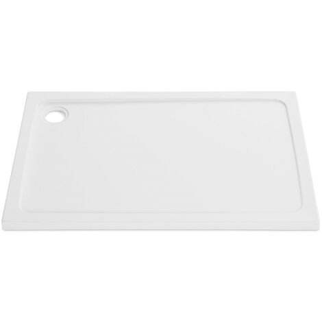 Low Profile Shower Tray Rectangle 1200 X 760 Stone Resin And Waste