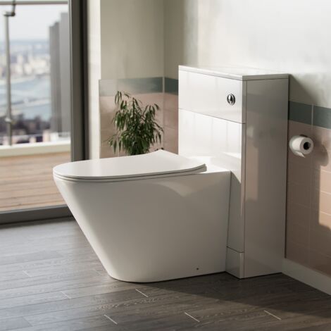 Back To Wall WC Toilet with Concealed Cistern Bathroom Unit