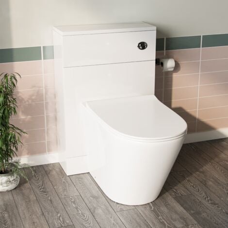 Back To Wall WC Toilet with Concealed Cistern Bathroom Unit